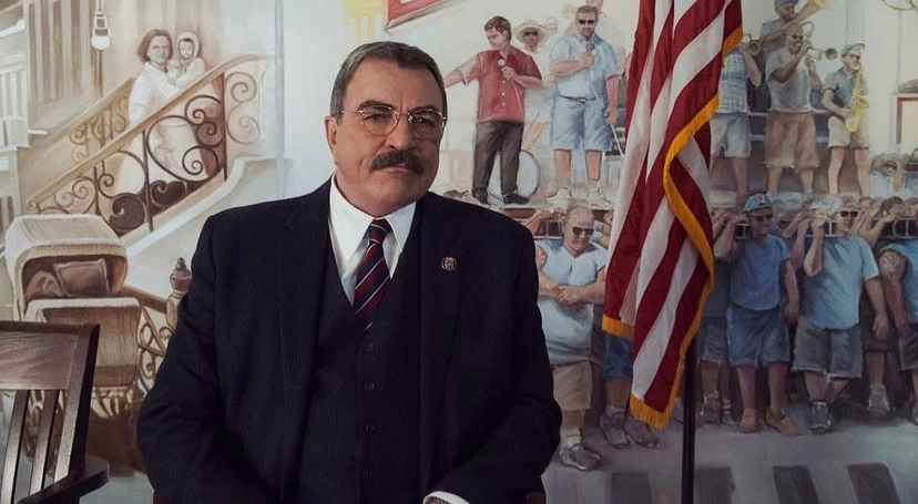 CBS Blue Bloods with my mural in the background